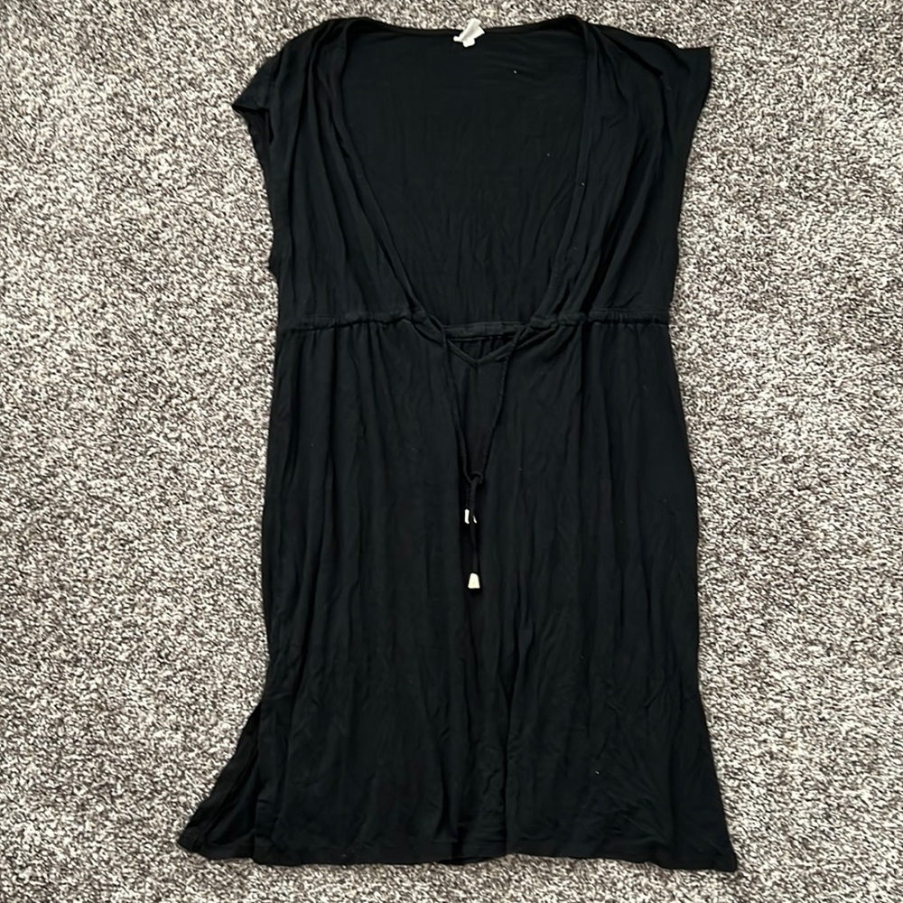 Black swim coverup